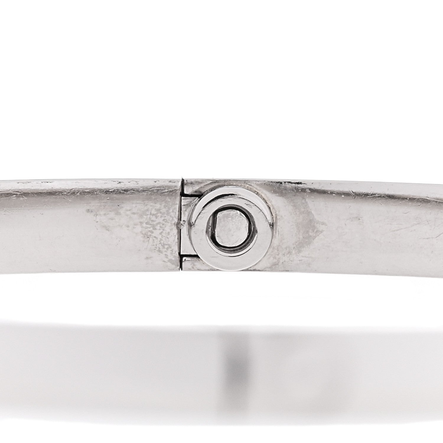 Cartier 18K White Gold Small LOVE Bracelet 16_Original Closure