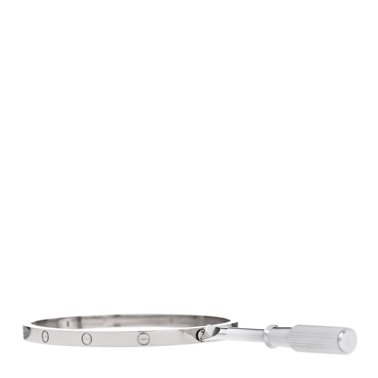 Cartier 18K White Gold Small LOVE Bracelet 16_Original