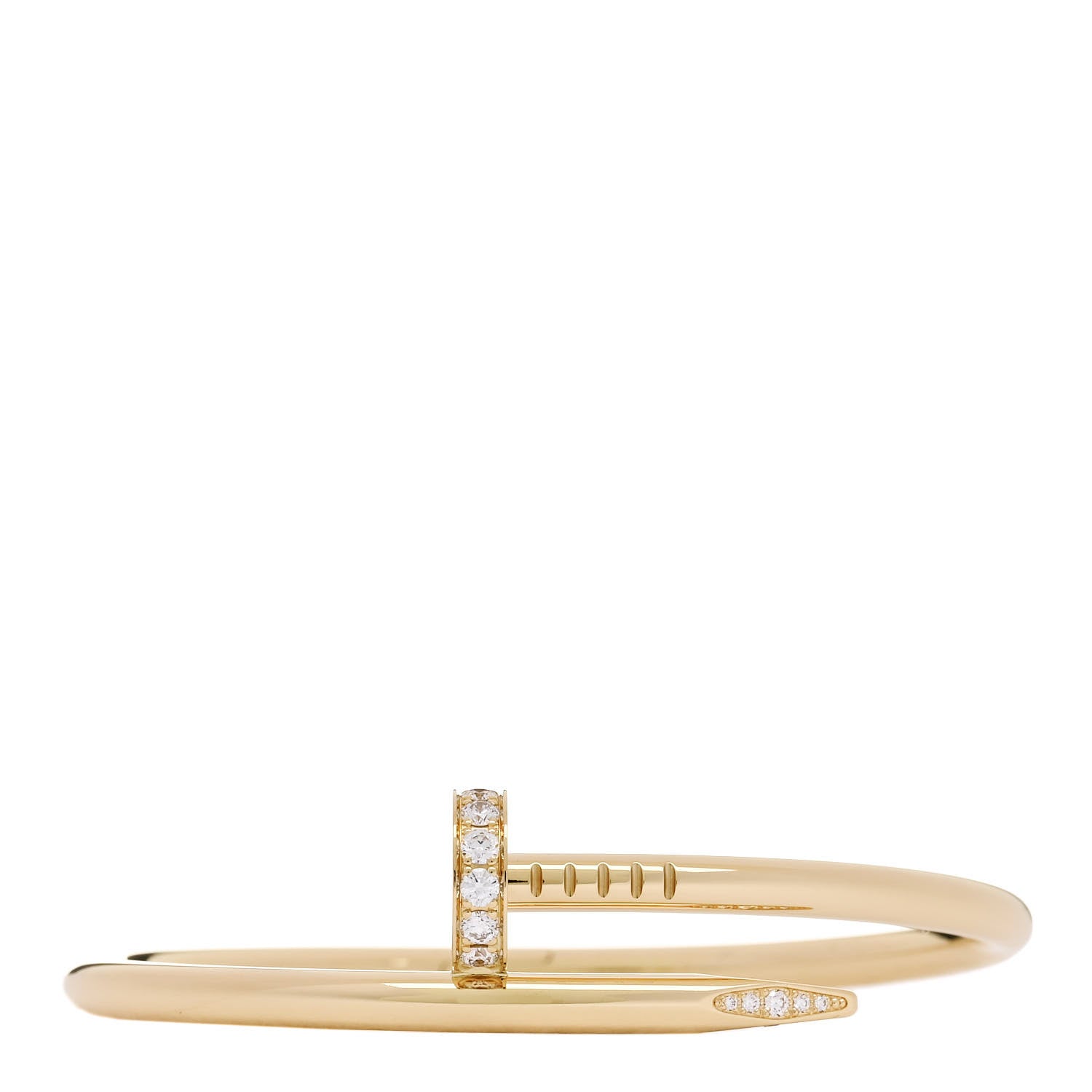 Cartier 18K Yellow Gold Diamond Juste Un Clou Bracelet 15_New Closure