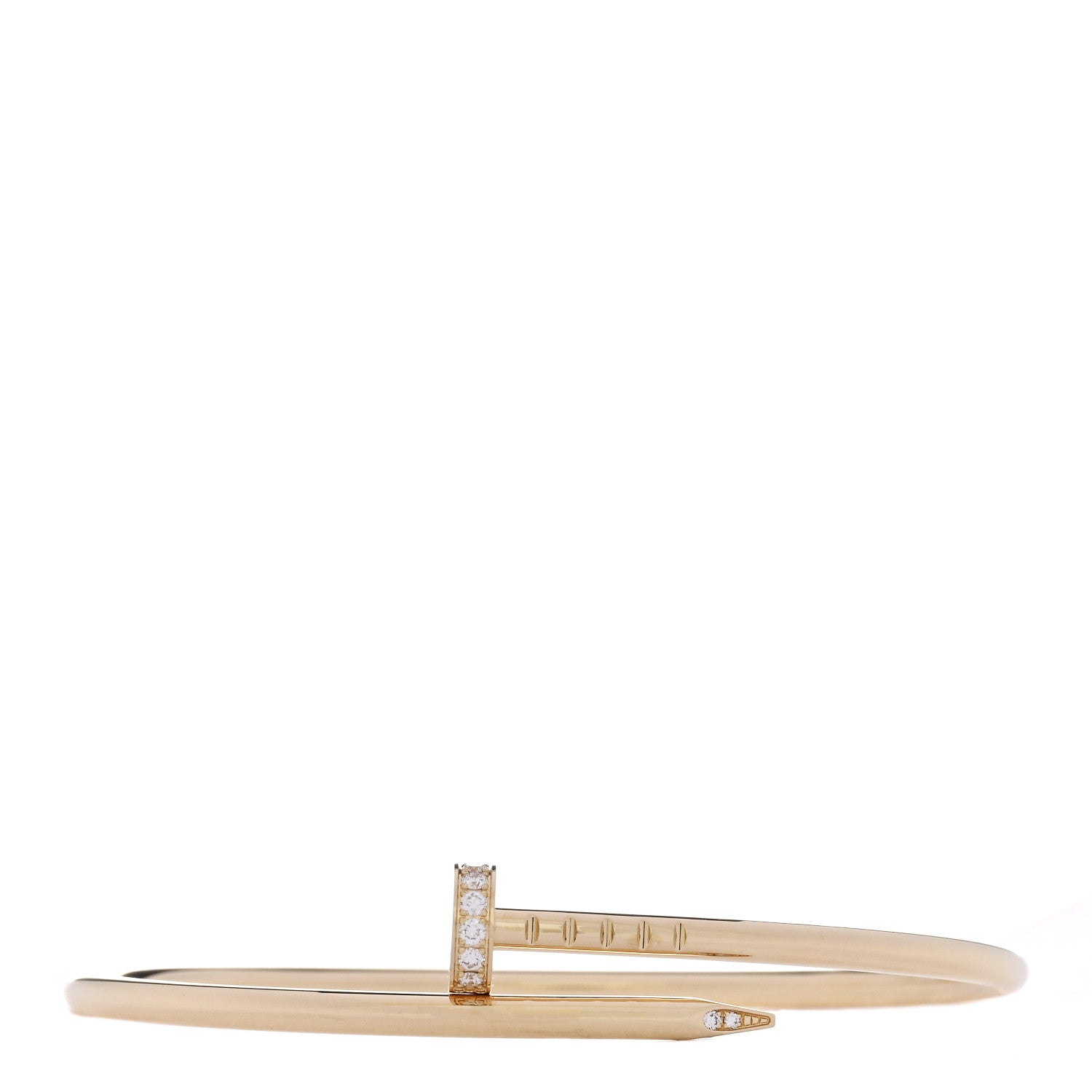 Cartier 18K Yellow Gold Diamond Small Juste Un Clou Bracelet 15_No Closure