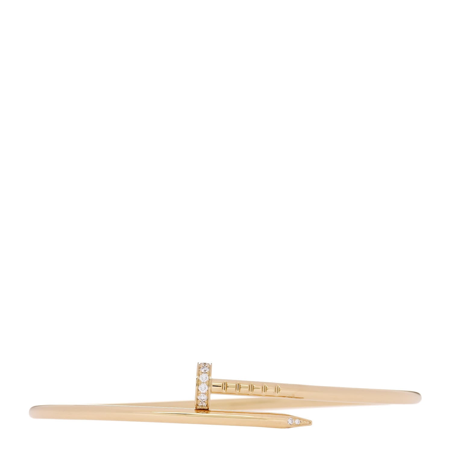 Cartier 18K Yellow Gold Diamond Small Juste Un Clou Bracelet 18