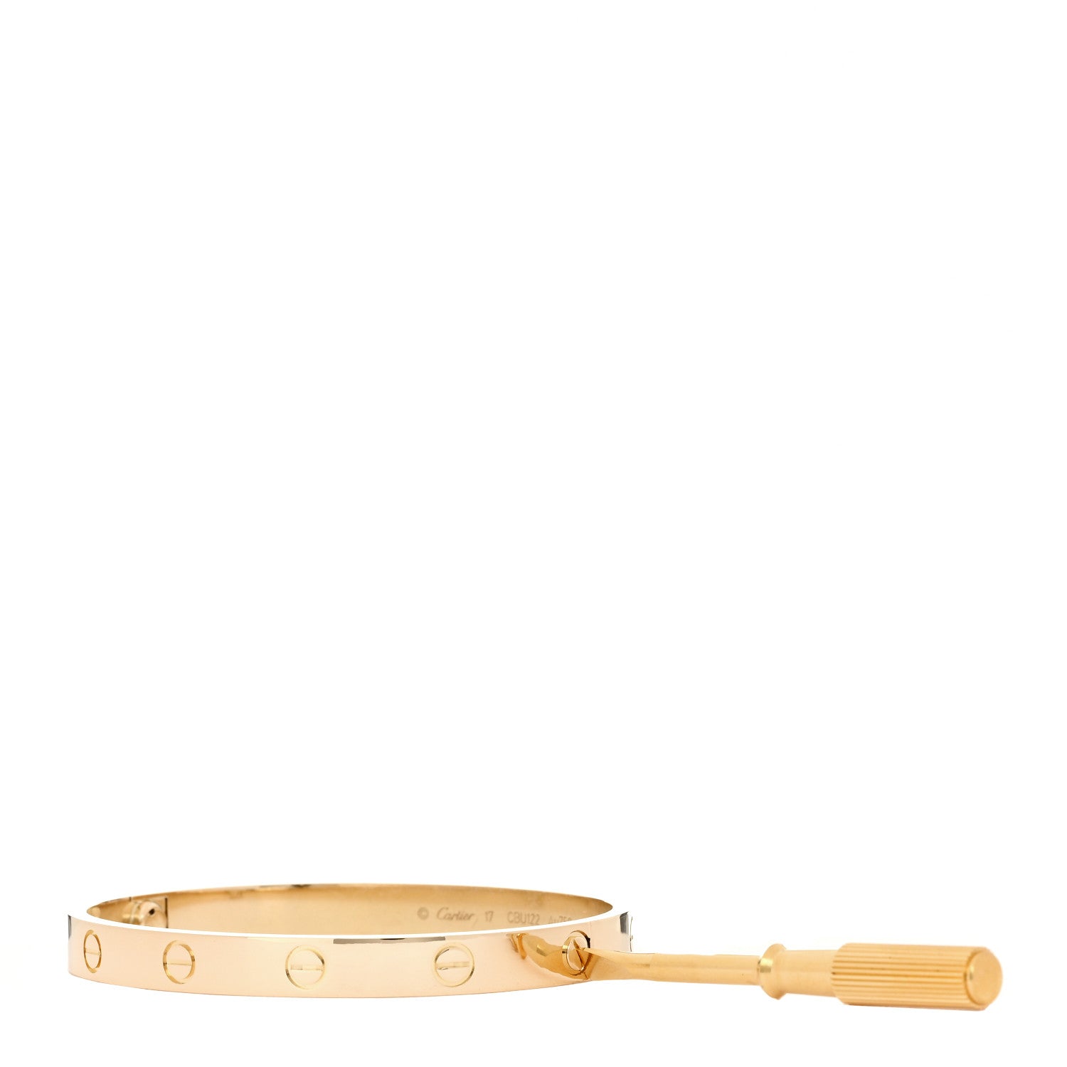 Cartier 18K Yellow Gold LOVE Bracelet 17_New Closure_Screw