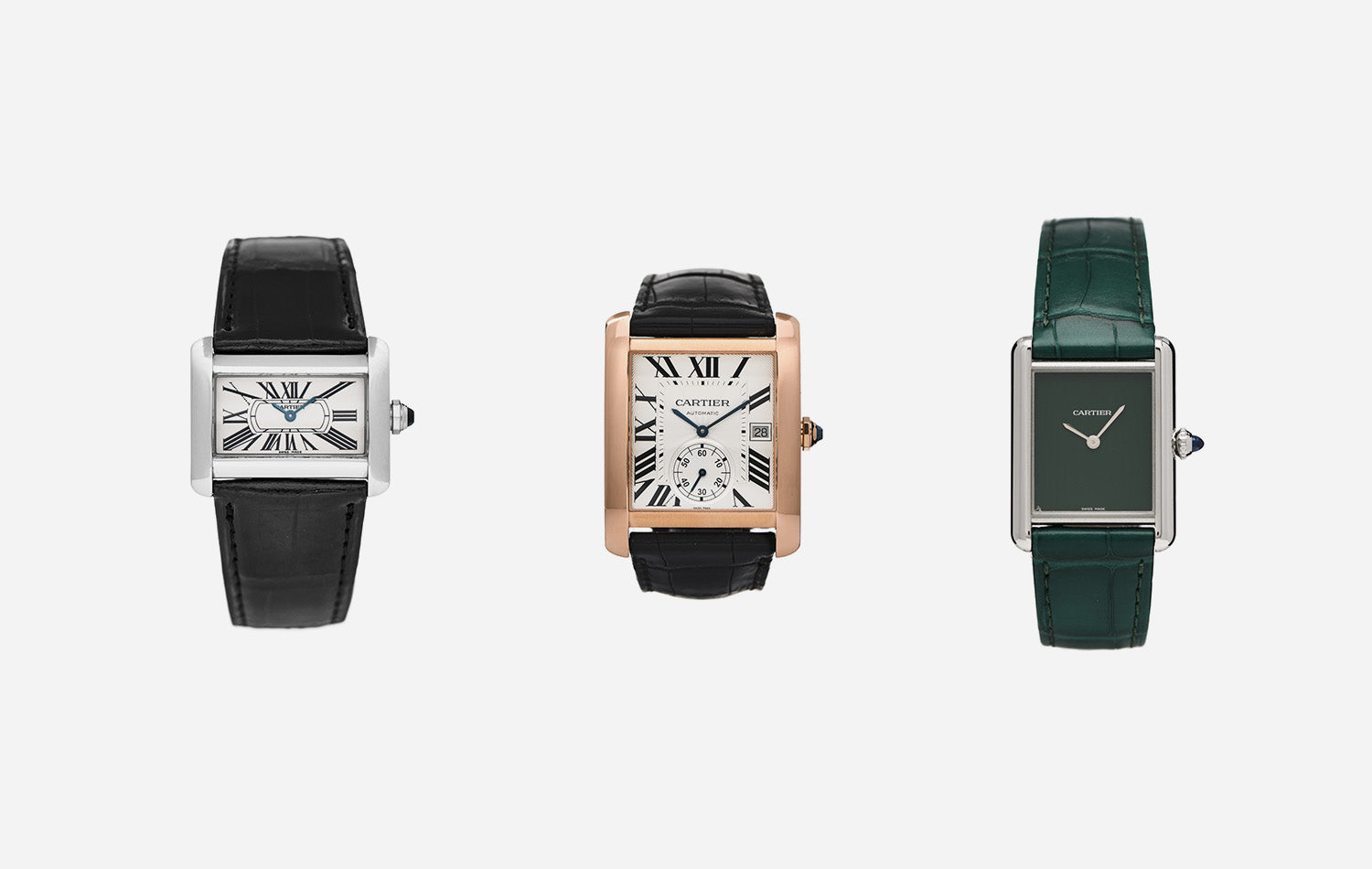 group of Cartier Tank watches FASHIONPHILE