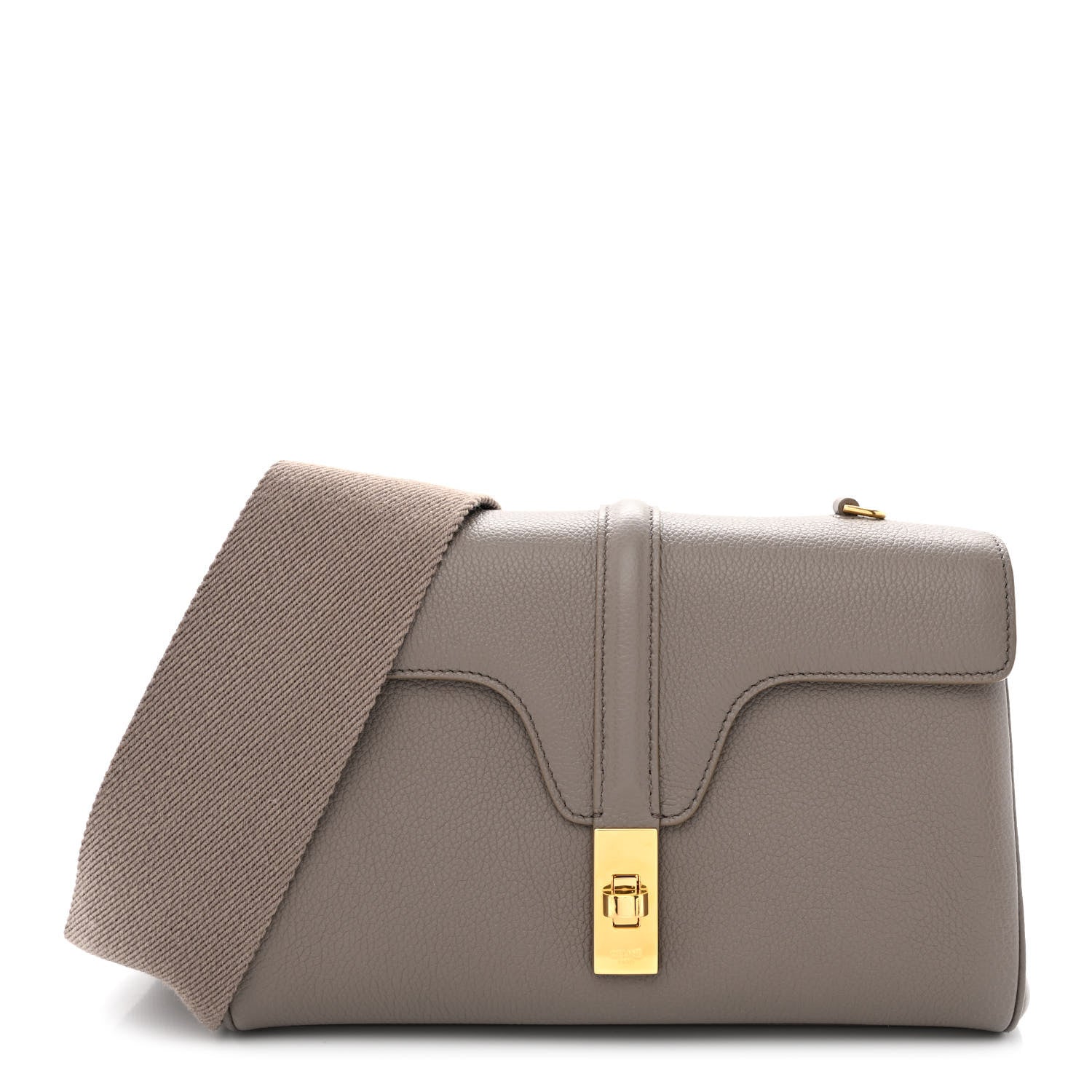 Celine Smooth Calfskin Teen Soft 16 Shoulder Bag in Taupe