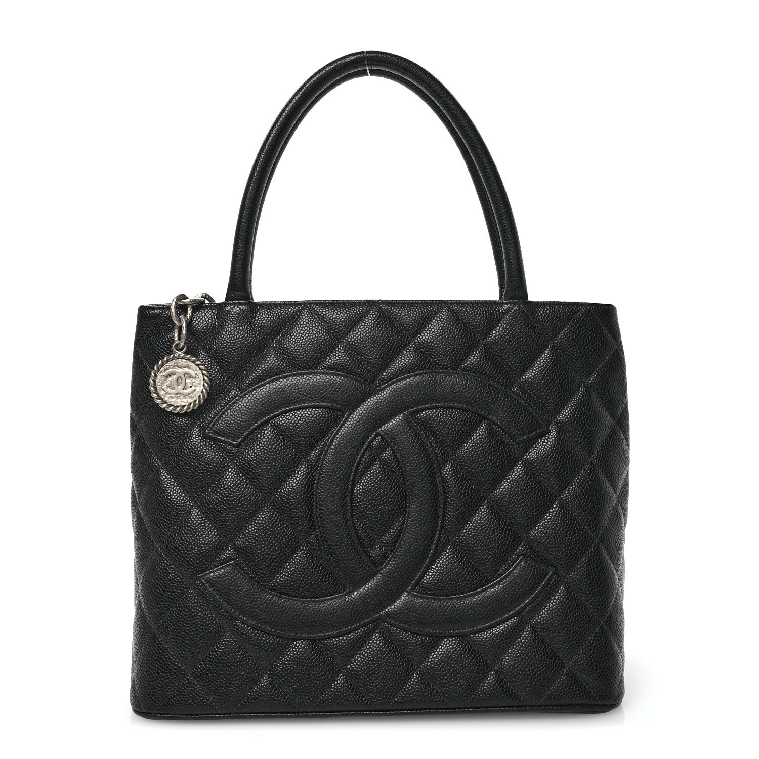 Chanel Caviar Quilted Medallion Tote Black