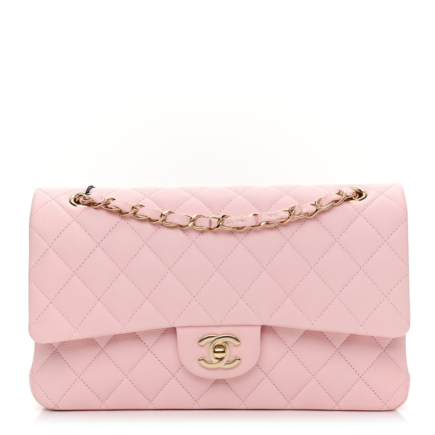 Chanel Caviar Quilted Medium Double Flap in Light Pink