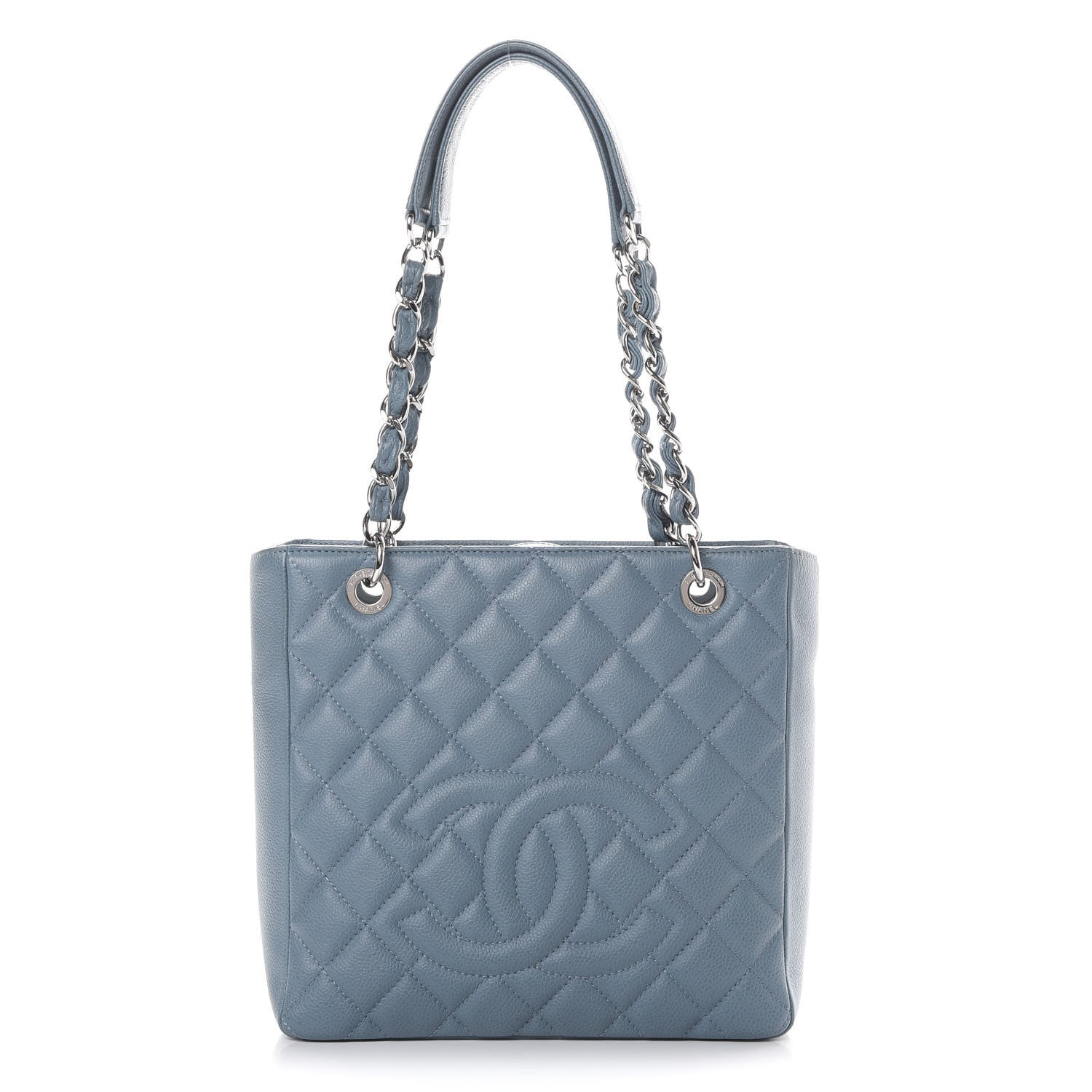 Chanel Caviar Quilted Petit Shopping Tote PST Blue