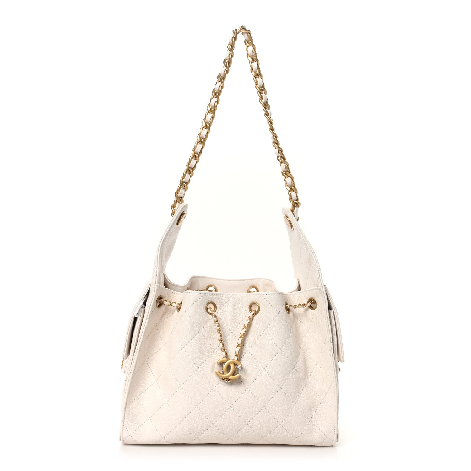 Chanel Caviar Quilted Small Chanel 25 Handbag White