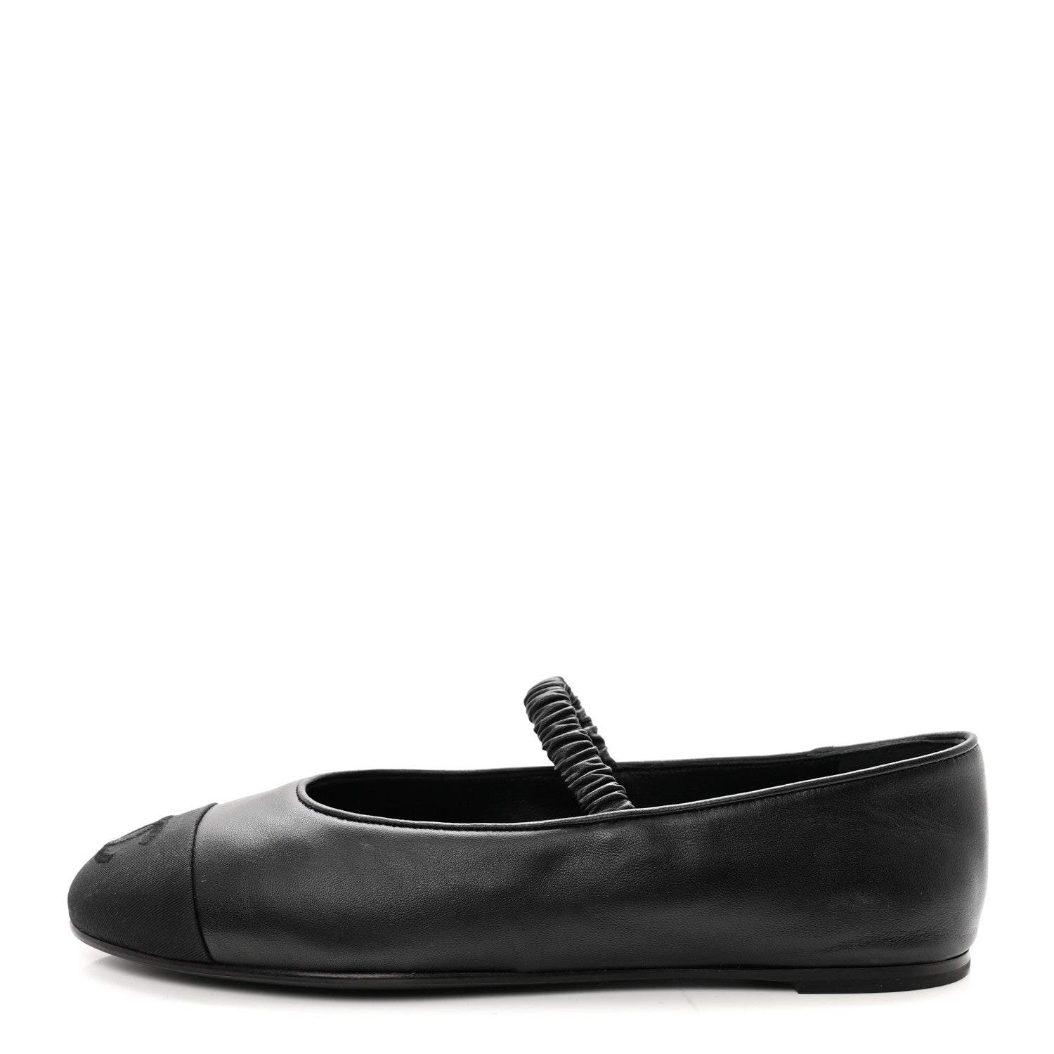 Chanel Lambskin Grosgrain Cap Toe CC Ballerina Flats With Leg Warmers 36 Black