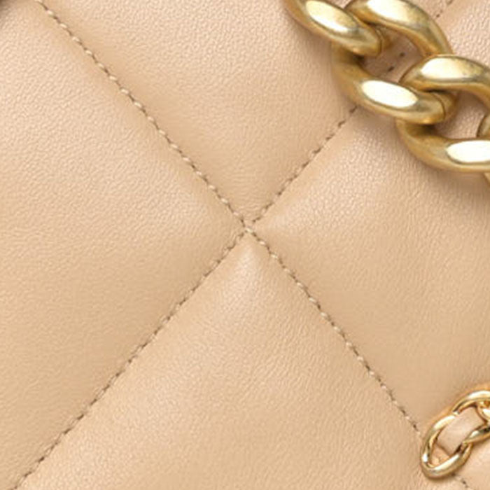 swatch of chanel 22C beige FASHIONPHILE