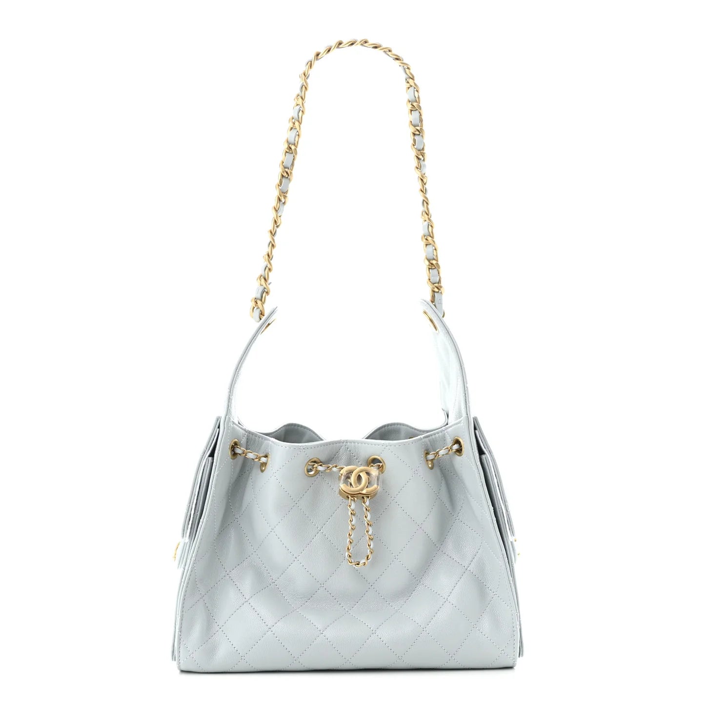 Chanle Caviar Quilted Small Chanel 25 Handbag Light Blue