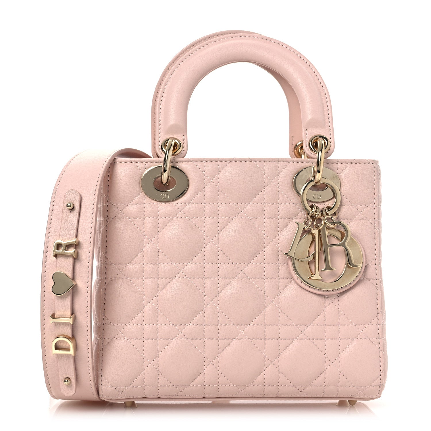 Christian Dior Lambskin Cannage Small My ABCDior Lady Dior Light Pink