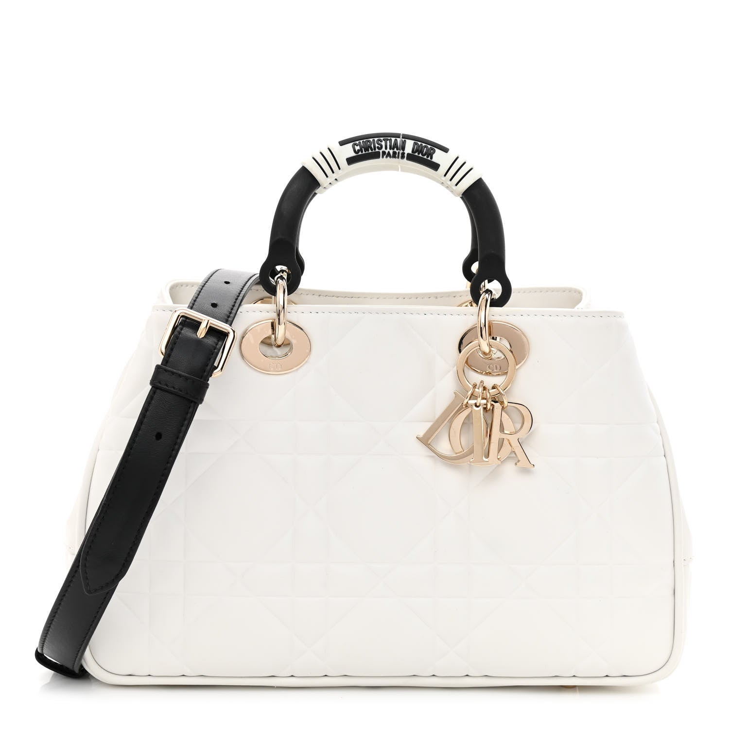 Christian Dior Lambskin Cannage The Lady 95.22 White