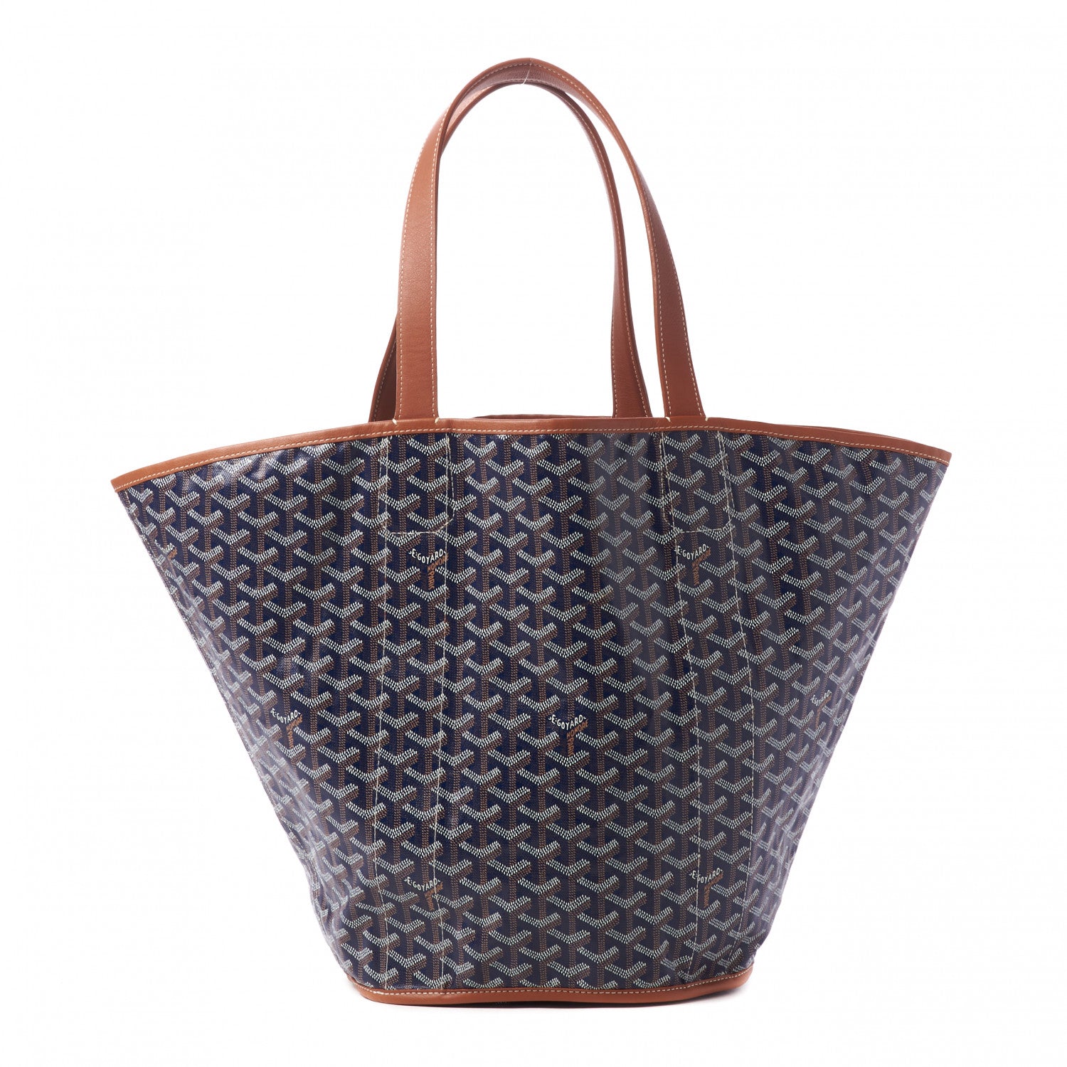 Front view of the Goyard Goyardine Reversible Belharra in Navy