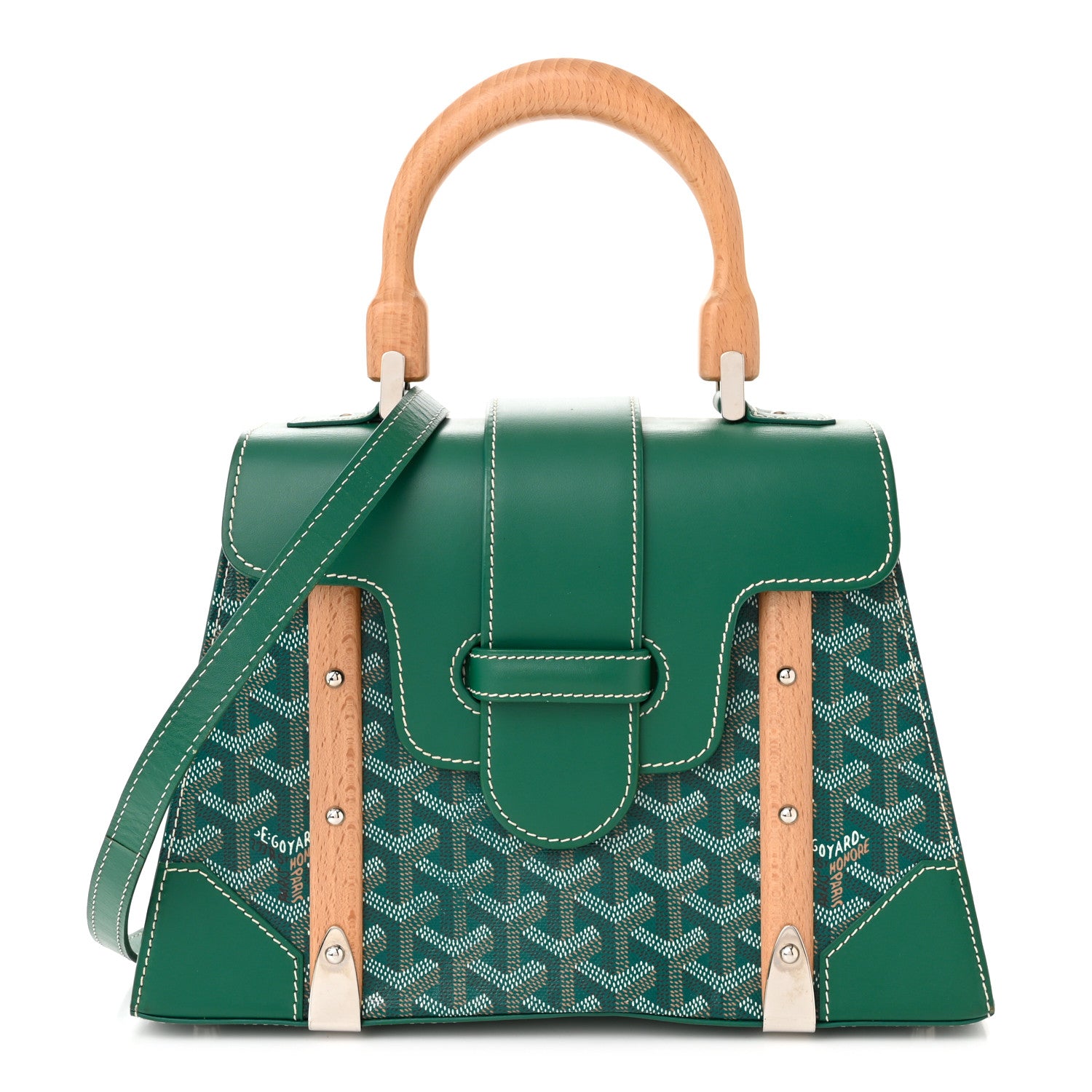 Front view of the Goyard Goyardine Saigon PM in Green