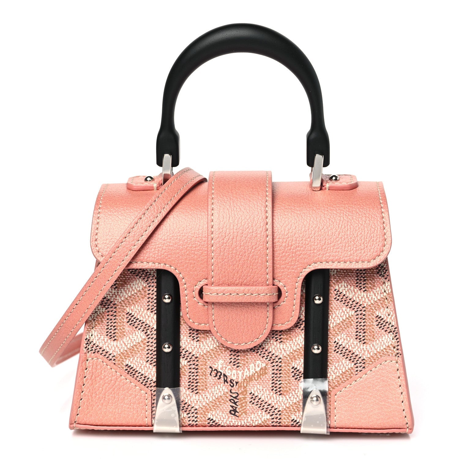 Goyard Iridescent Goyardine Structure Nano Saigon in Pearly Coral