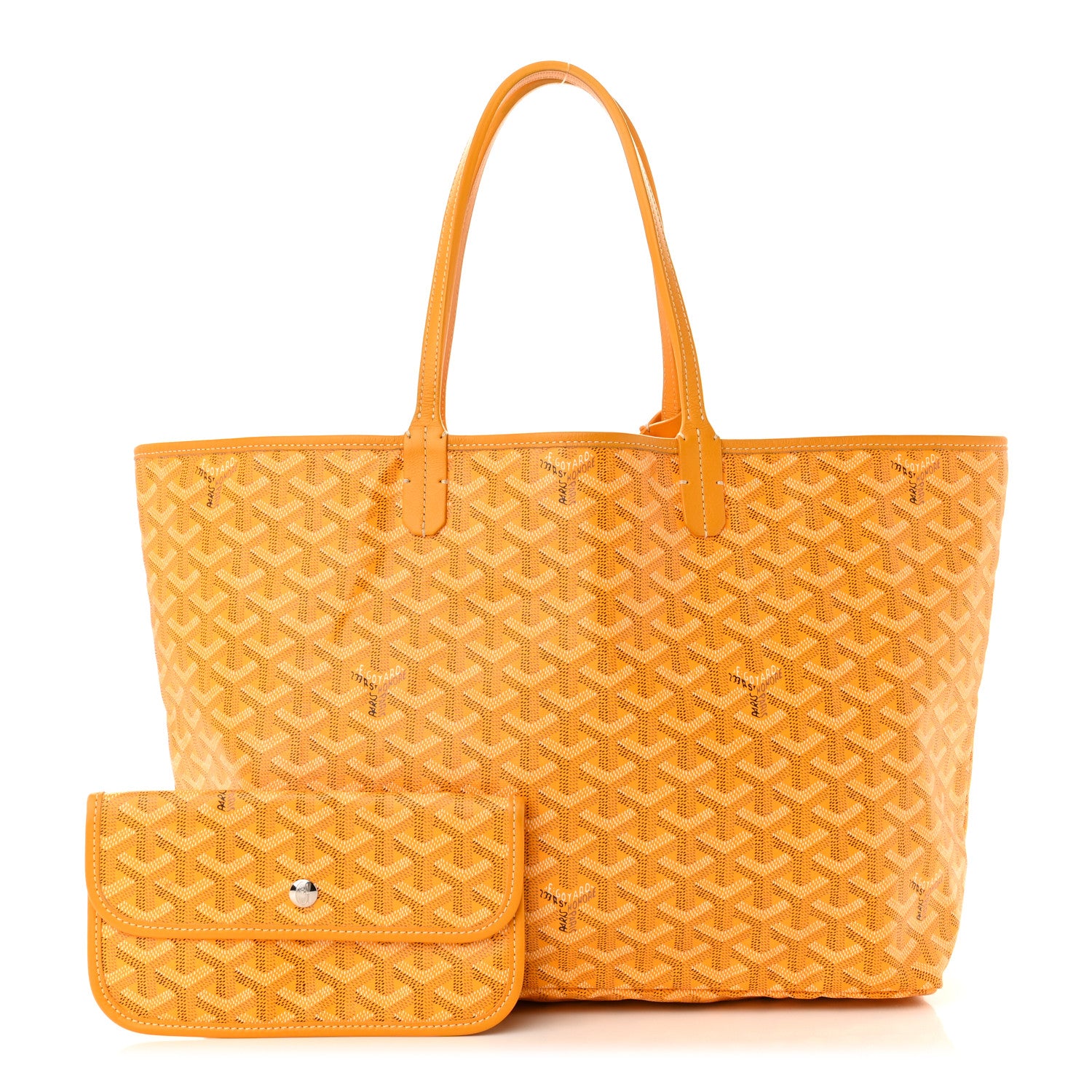 Front view of the Goyardine Saint Louis PM in Yellow