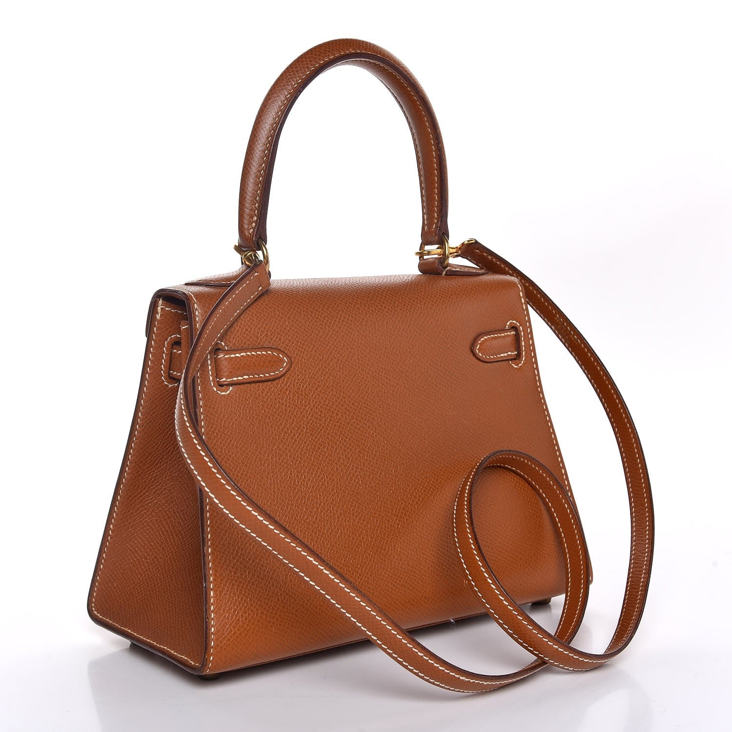 Hermes Courchevel Mini Kelly Sellier 20 Gold Side View