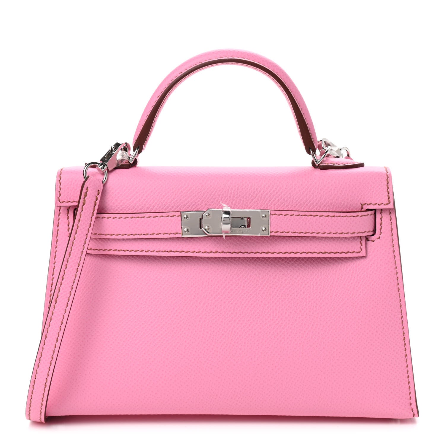 Hermes Epsom Mini Kelly Sellier 20 5P Pink Front View