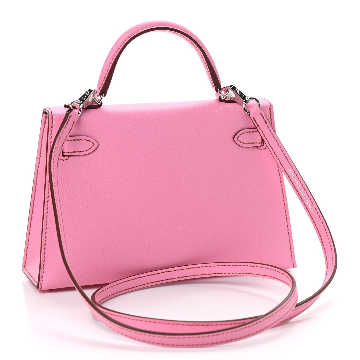 Hermes Epsom Mini Kelly Sellier 20 5P Pink Side View