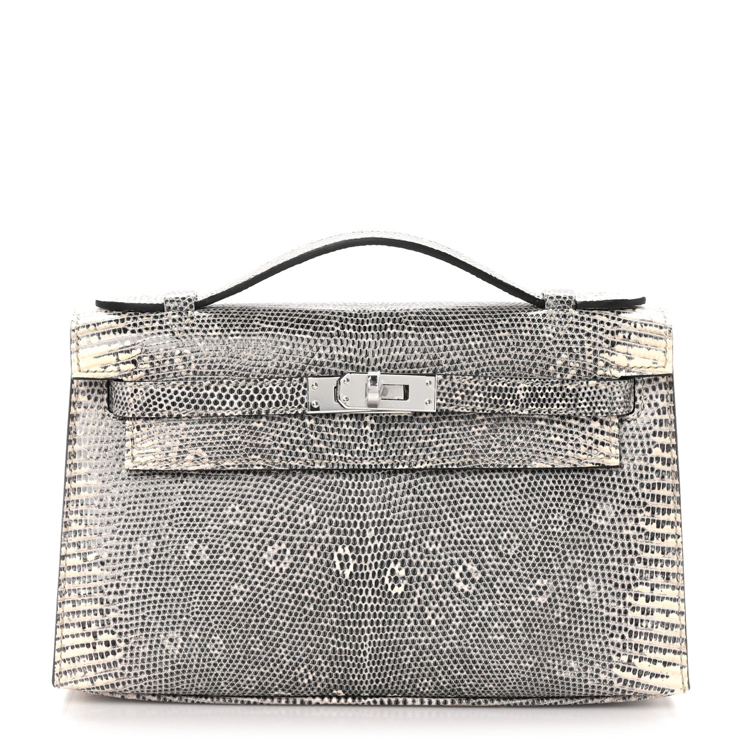 Hermes Lizard Kelly Pochette Clutch Ombre