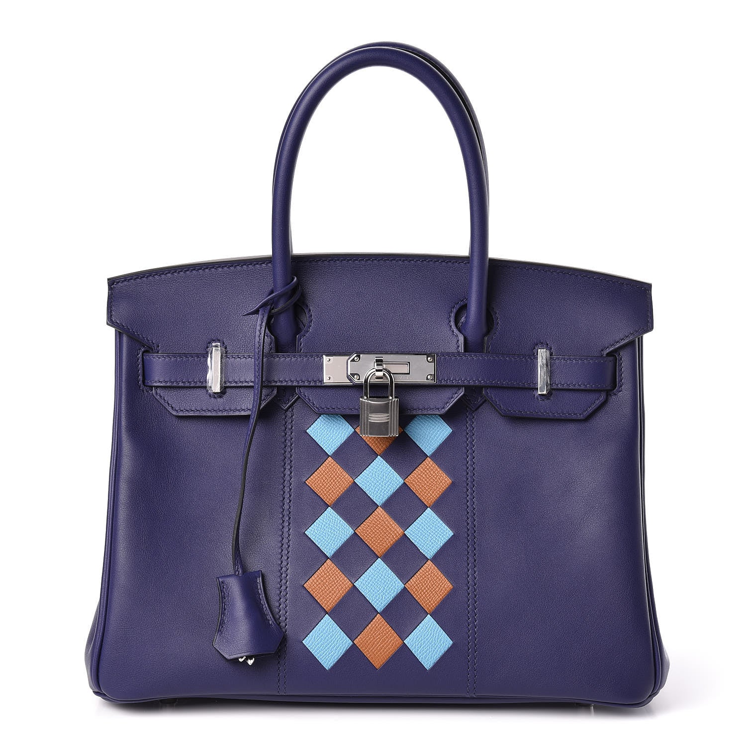 Hermes Swift Epsom Tressage Birkin 30 Bleu Encre Bleu Du Nord Gold