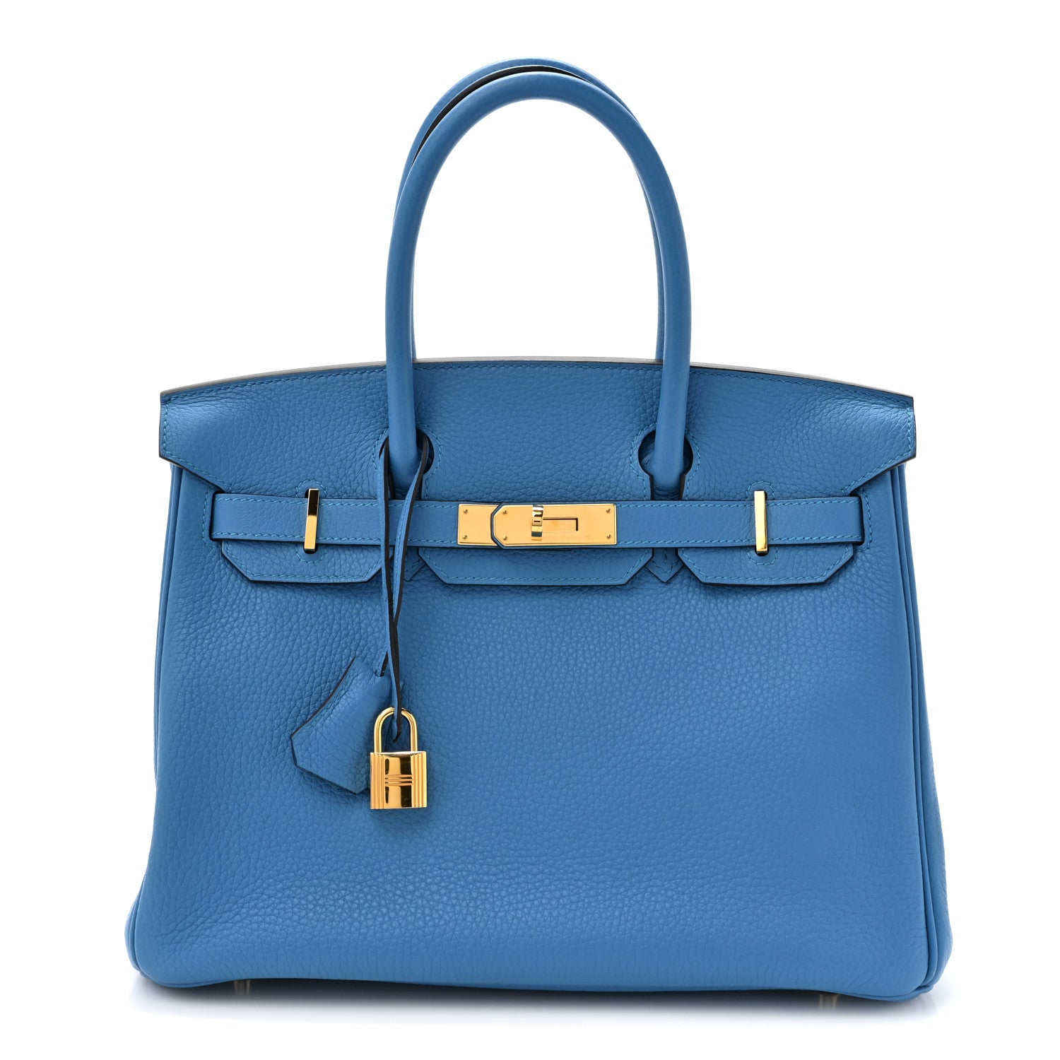 Hermes Taurillon Clemence Birkin 30 Bleu Zanzibar