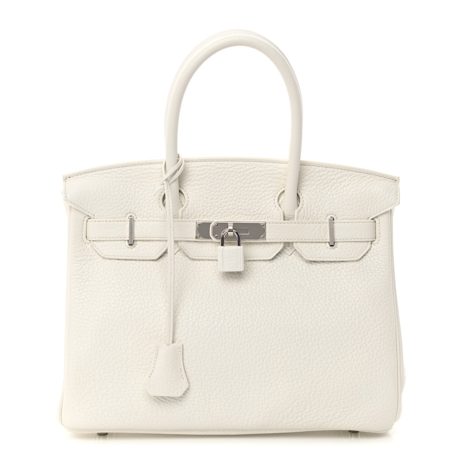 Hermes Taurillon Clemence Birkin 30 White