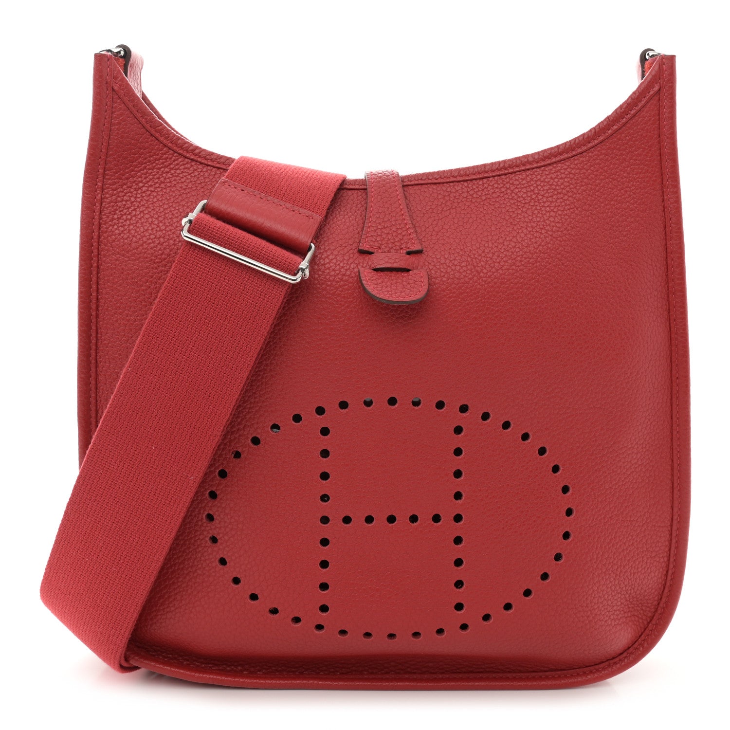 Hermes Taurillon Clemence Evelyne III PM in Rouge Casaque