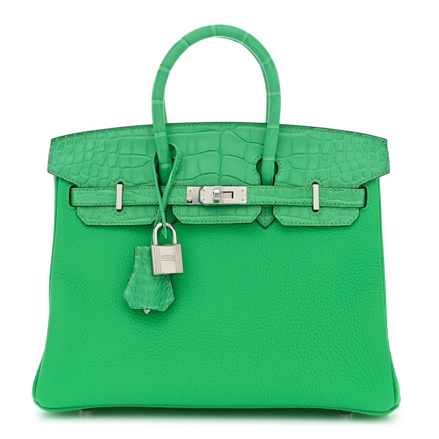 Hermes Togo Matte Alligator Birkin Touch 25 Vert Comics