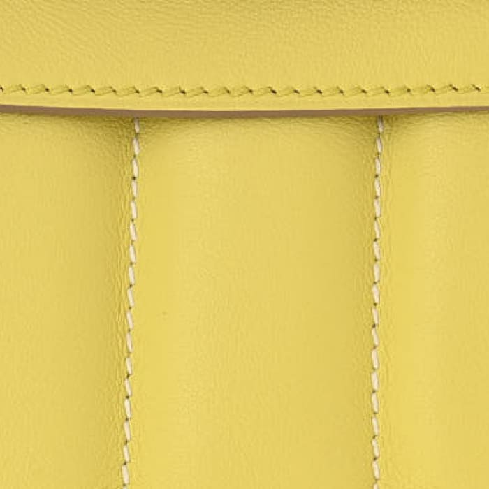 FASHIONPHILE color swatch of Hermes Soufre in Swift