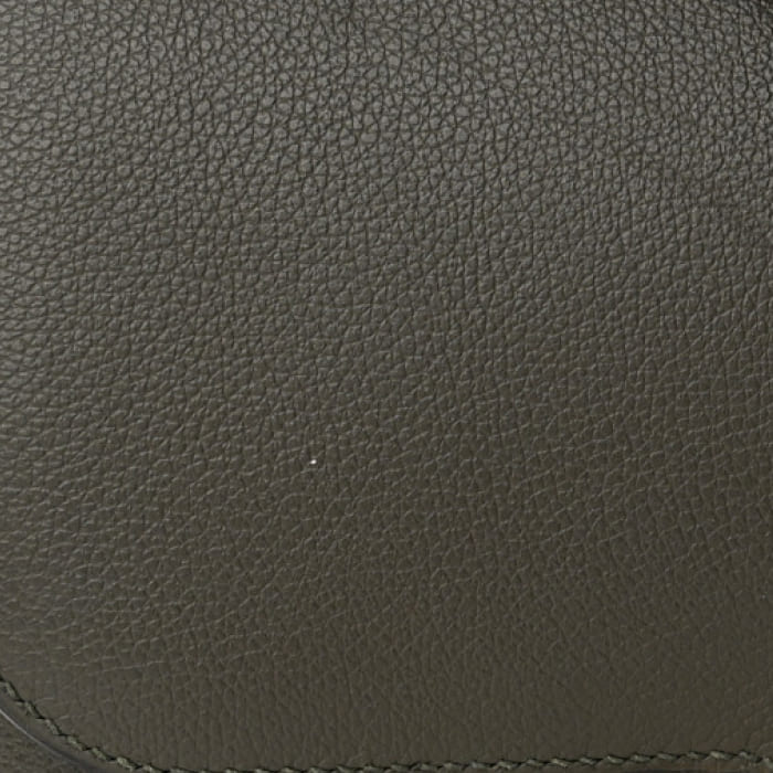 FASHIONPHILE color swatch of Hermes Vert Olive in Evercolor