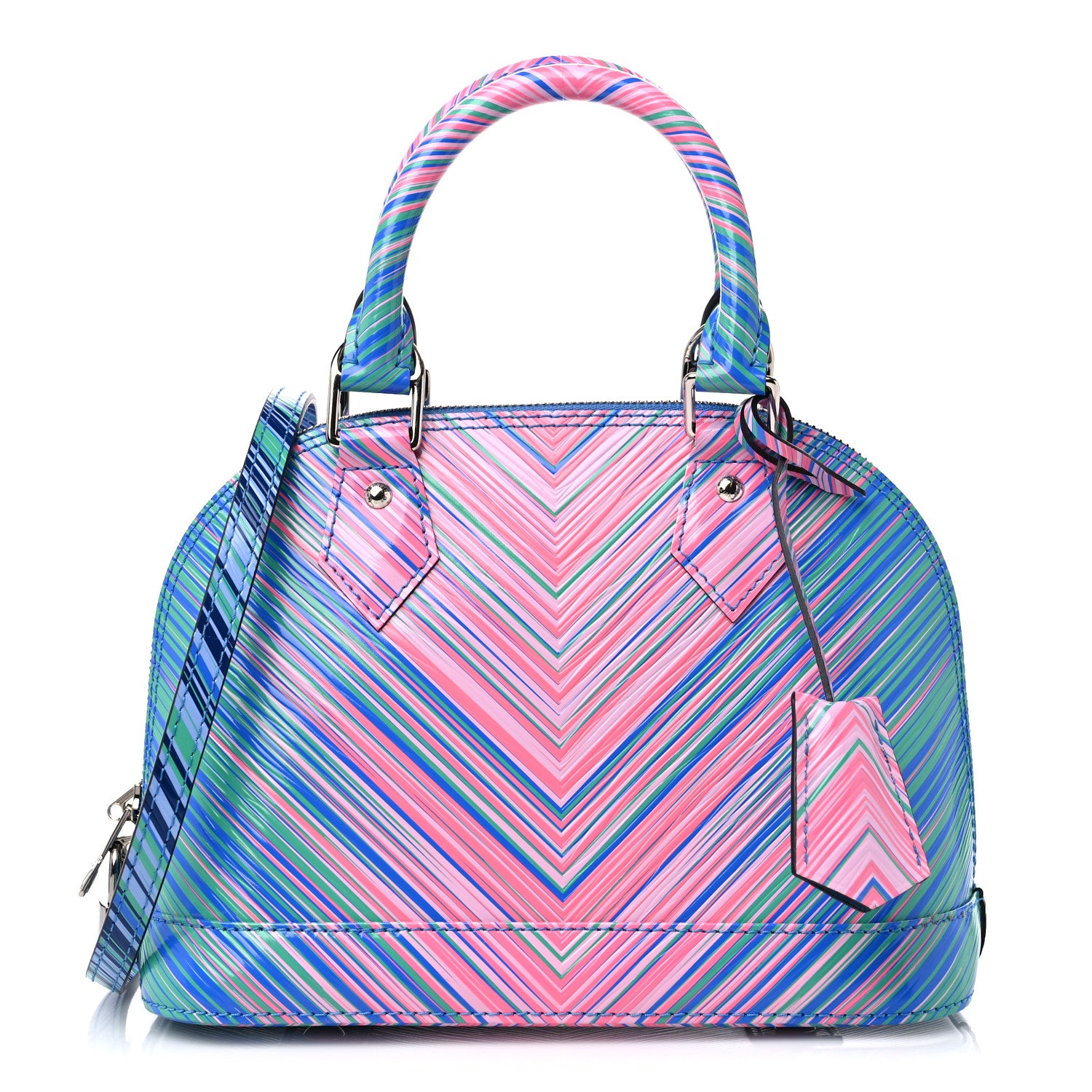 LOUIS VUITTON Epi Tropical Alma BB Blue Rose by fashionphile