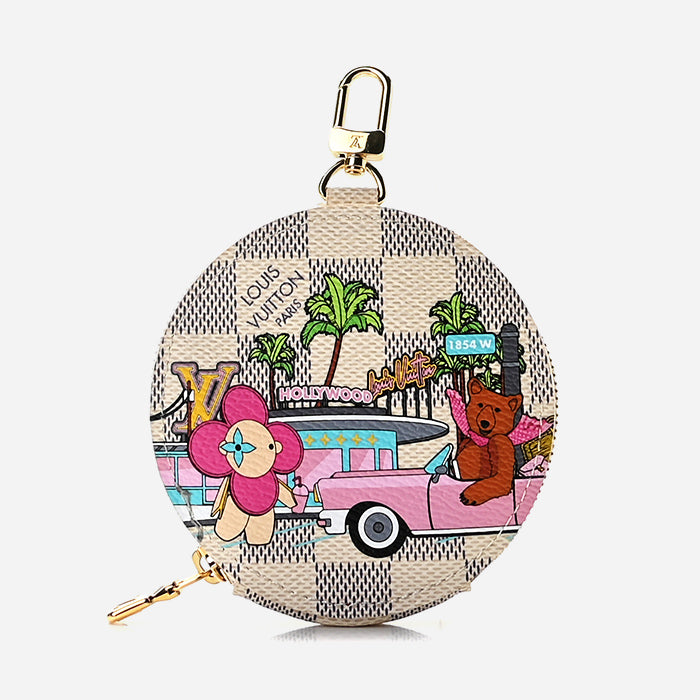 product image of Louis Vuitton damier azur bag charm christmas animation Hollywood FASHIONPHILE
