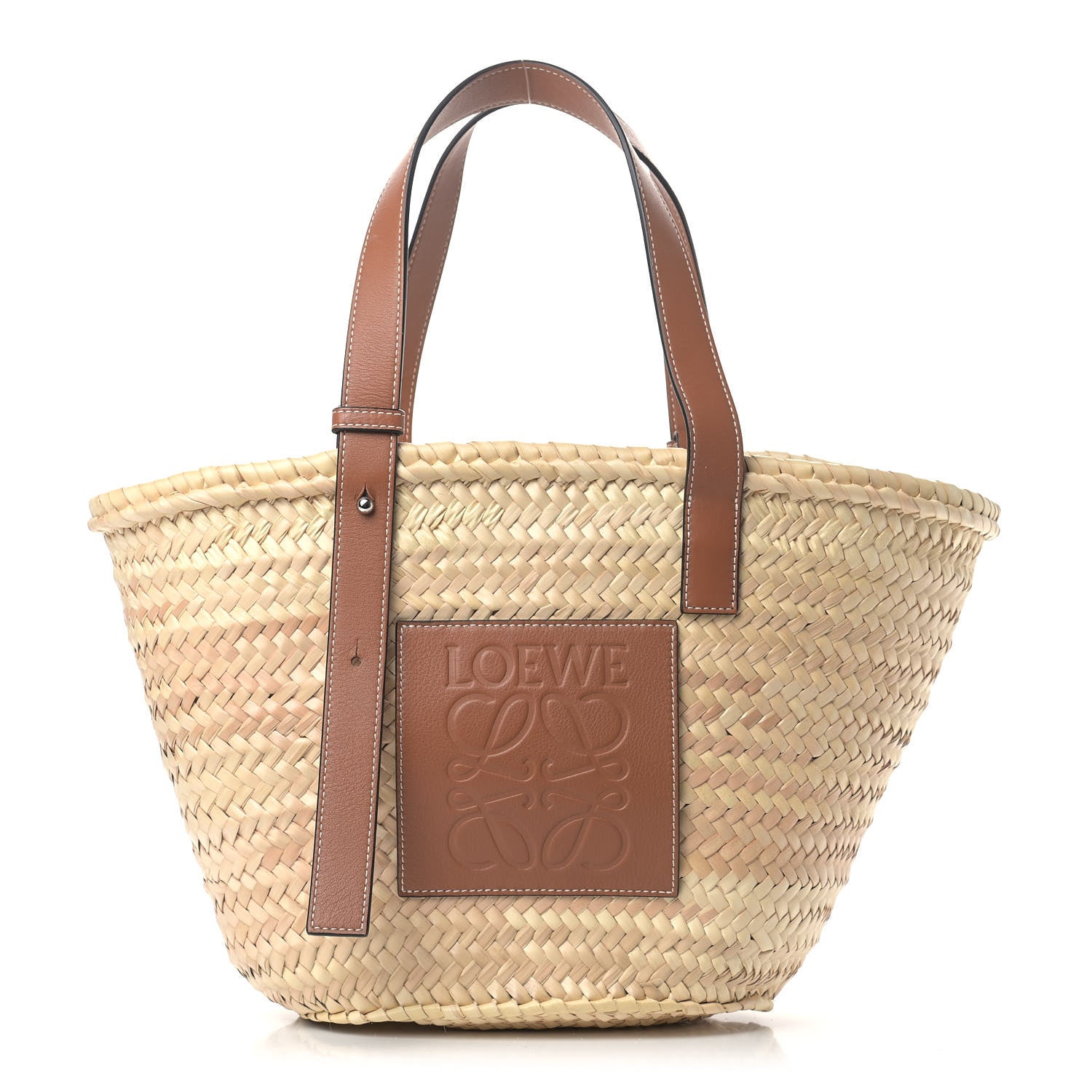 Loewe Raffia Basket Tote Natural Tan