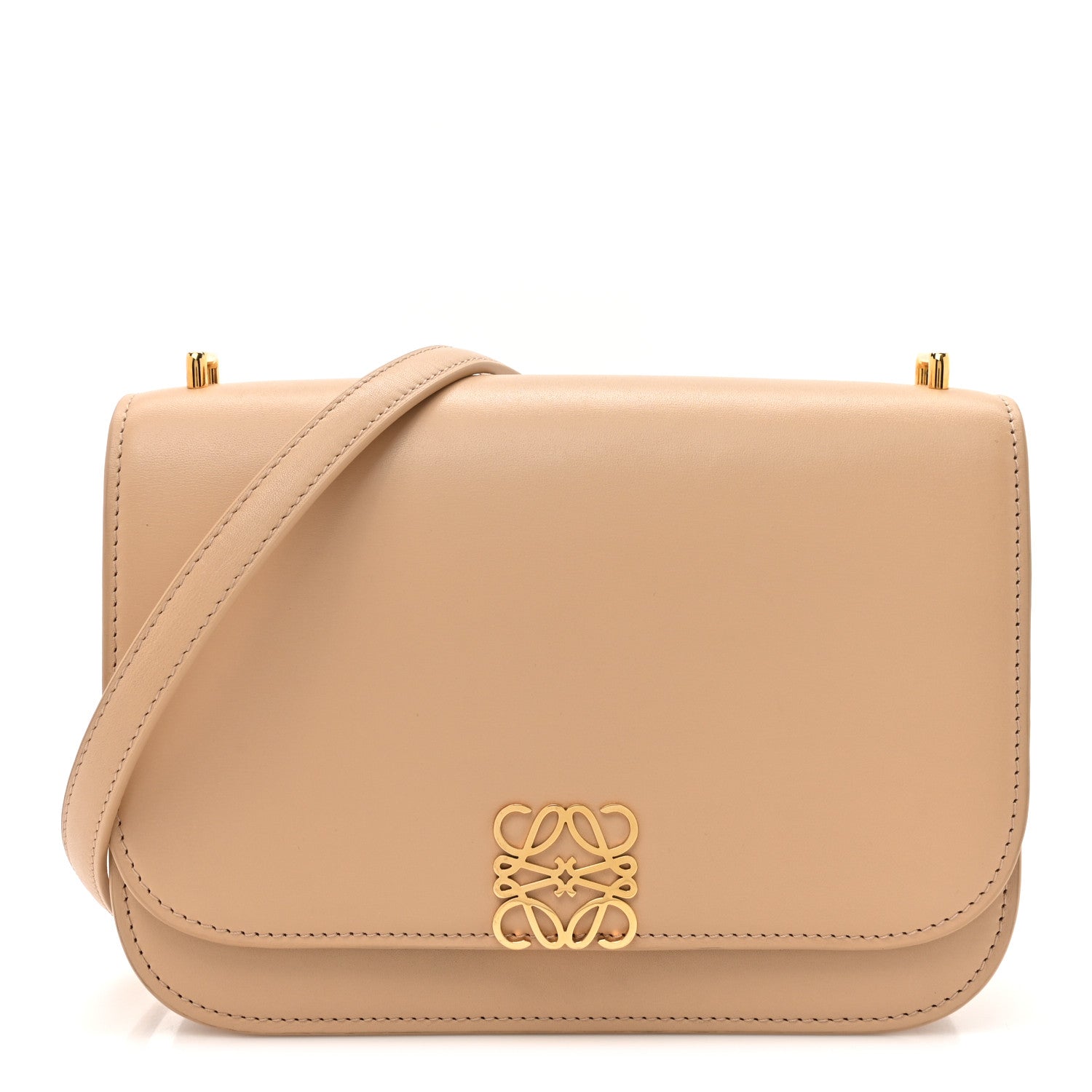 Loewe Silk Calfskin Small Goya Bag Nude