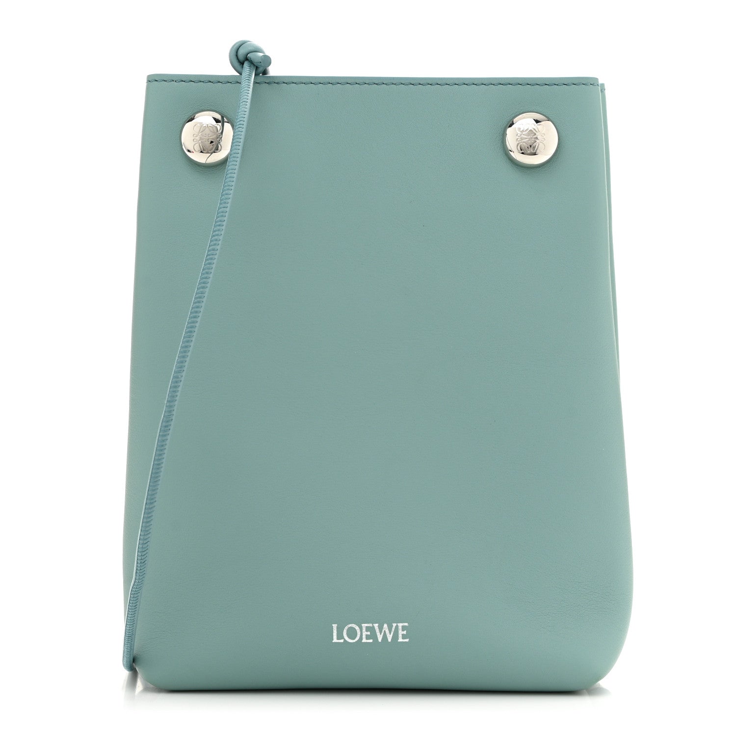 Loewe Smooth Calfskin Pebble Pouch Water
