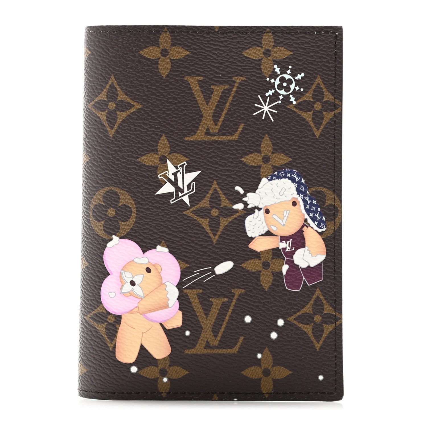Louis Vuitton Monogram 2025 Christmas Animation Passport Cover Azur Frost