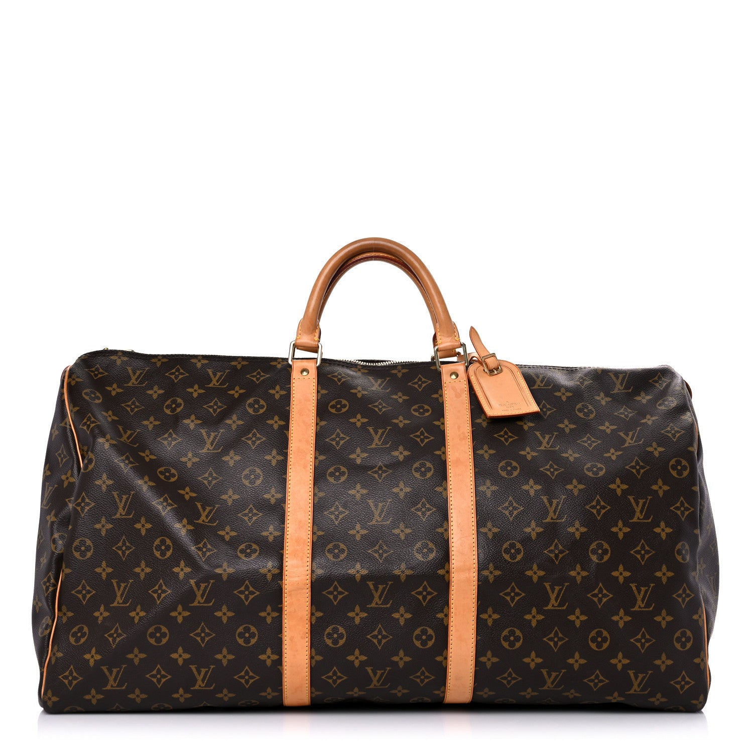 image of LOUIS VUITTON Monogram Keepall in size 60 by FASHIONPHILE