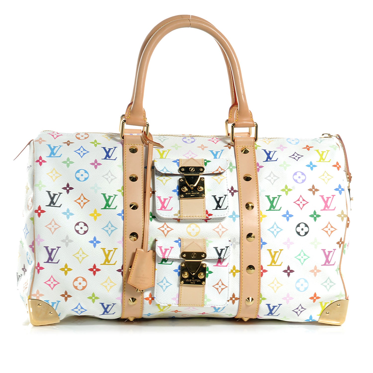 Louis Vuitton Monogram Multicolor Keepall 45 White