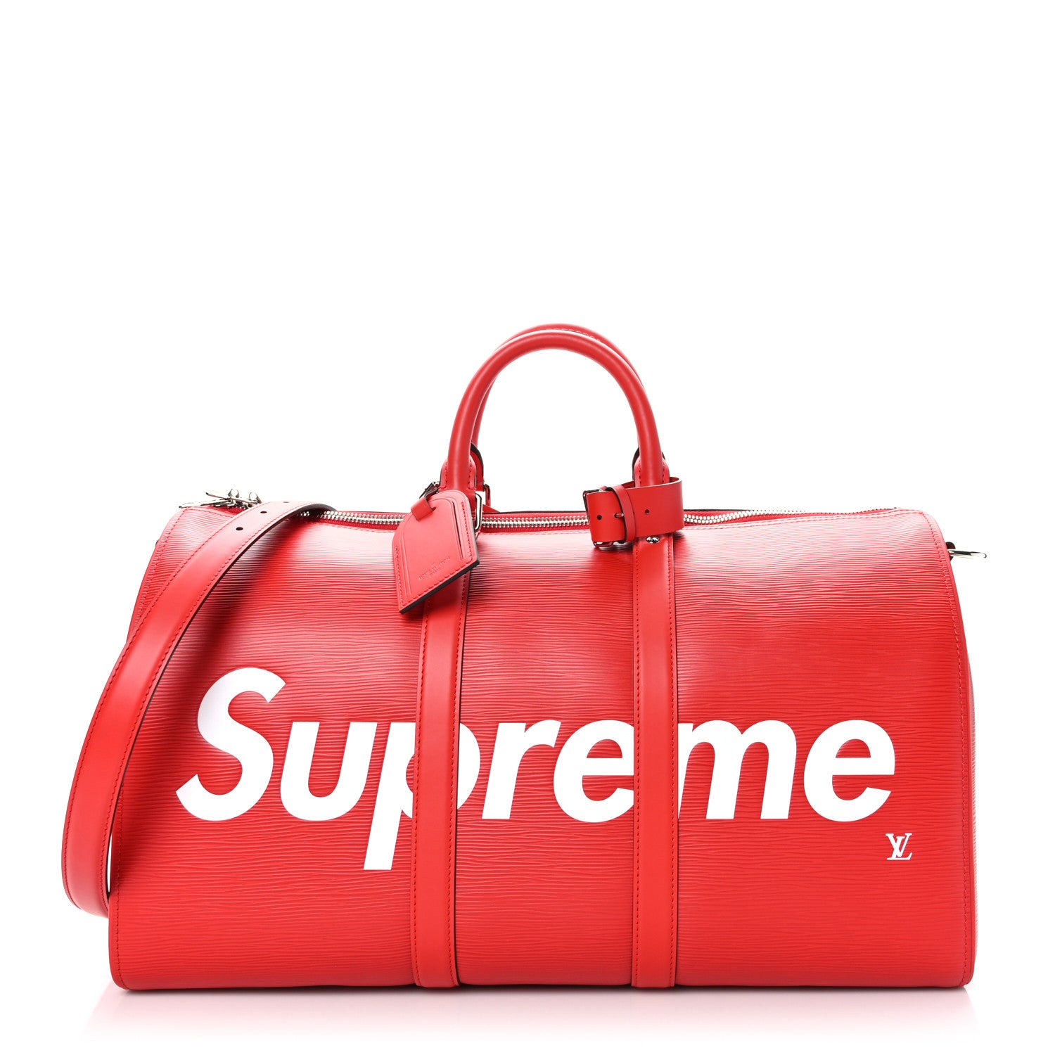 Louis Vuitton X Supreme Epi Keepall Bandouliere 45 Red