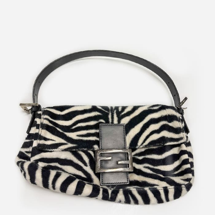 pre-owned fendi bag in a zebra print by FASHIONPHILE