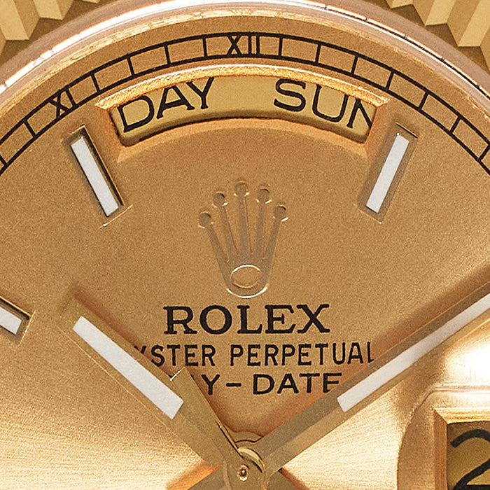 studio image of fake Rolex Day-Date watch FASHIONPHILE