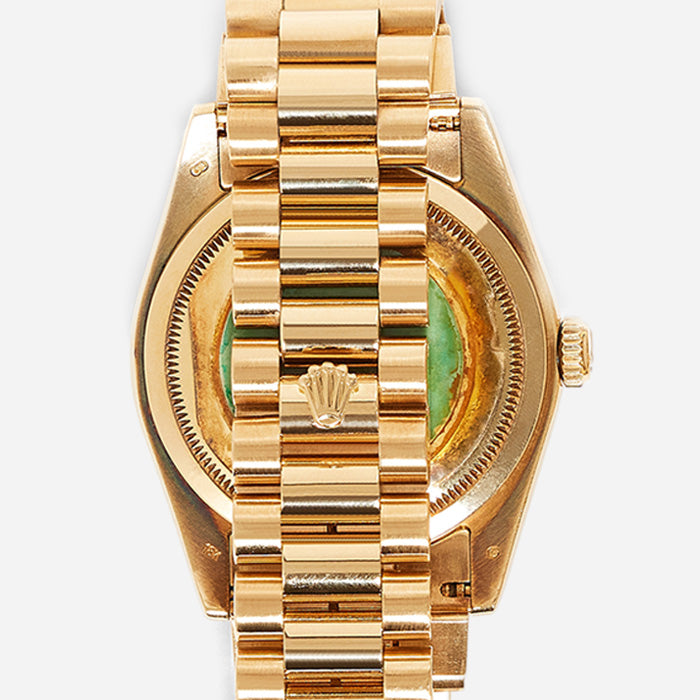 studio image of authentic Rolex Day-Date watch FASHIONPHILE