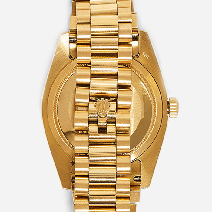 studio image of fake Rolex Day-Date watch FASHIONPHILE