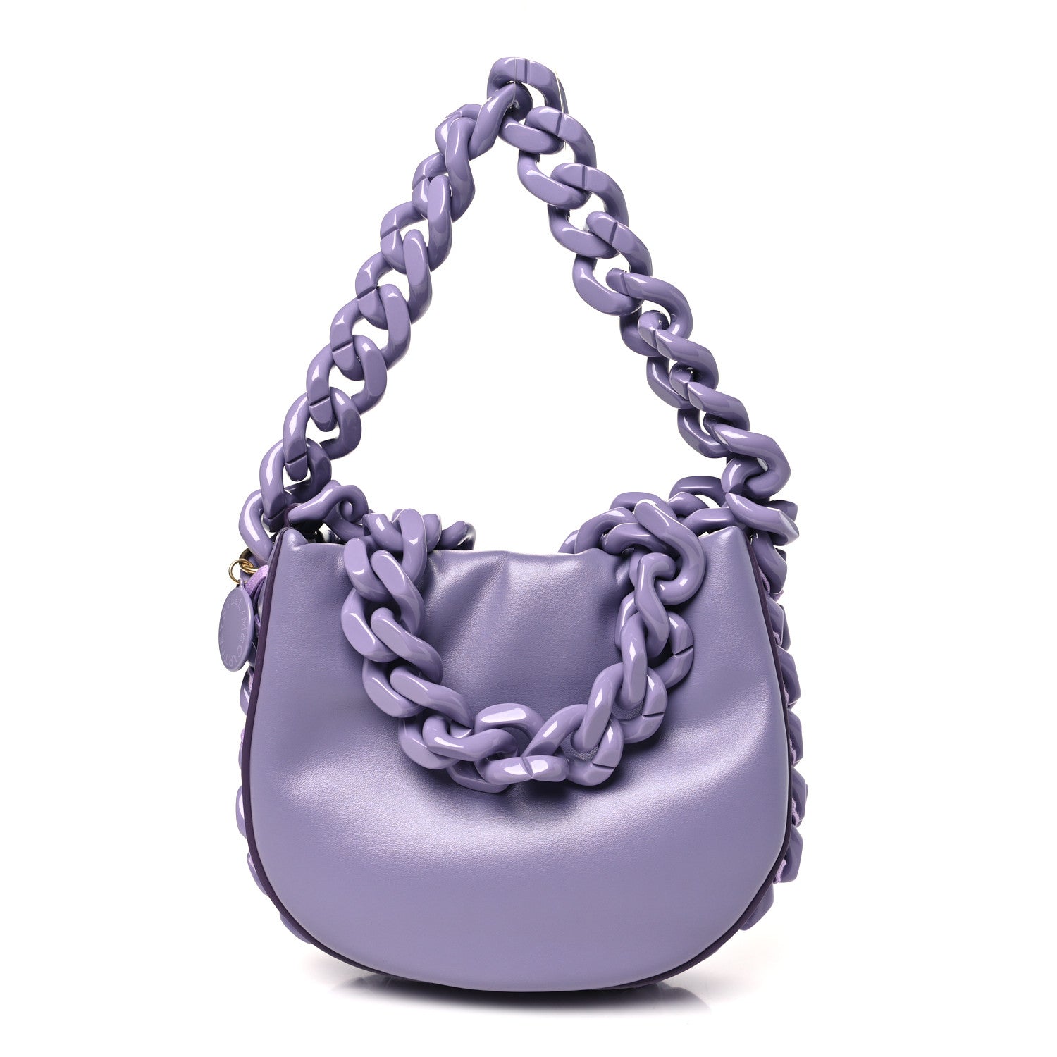 Stella McCartney Eco Alter Nappa Small Frayme Puffer Shoulder Bag Grape