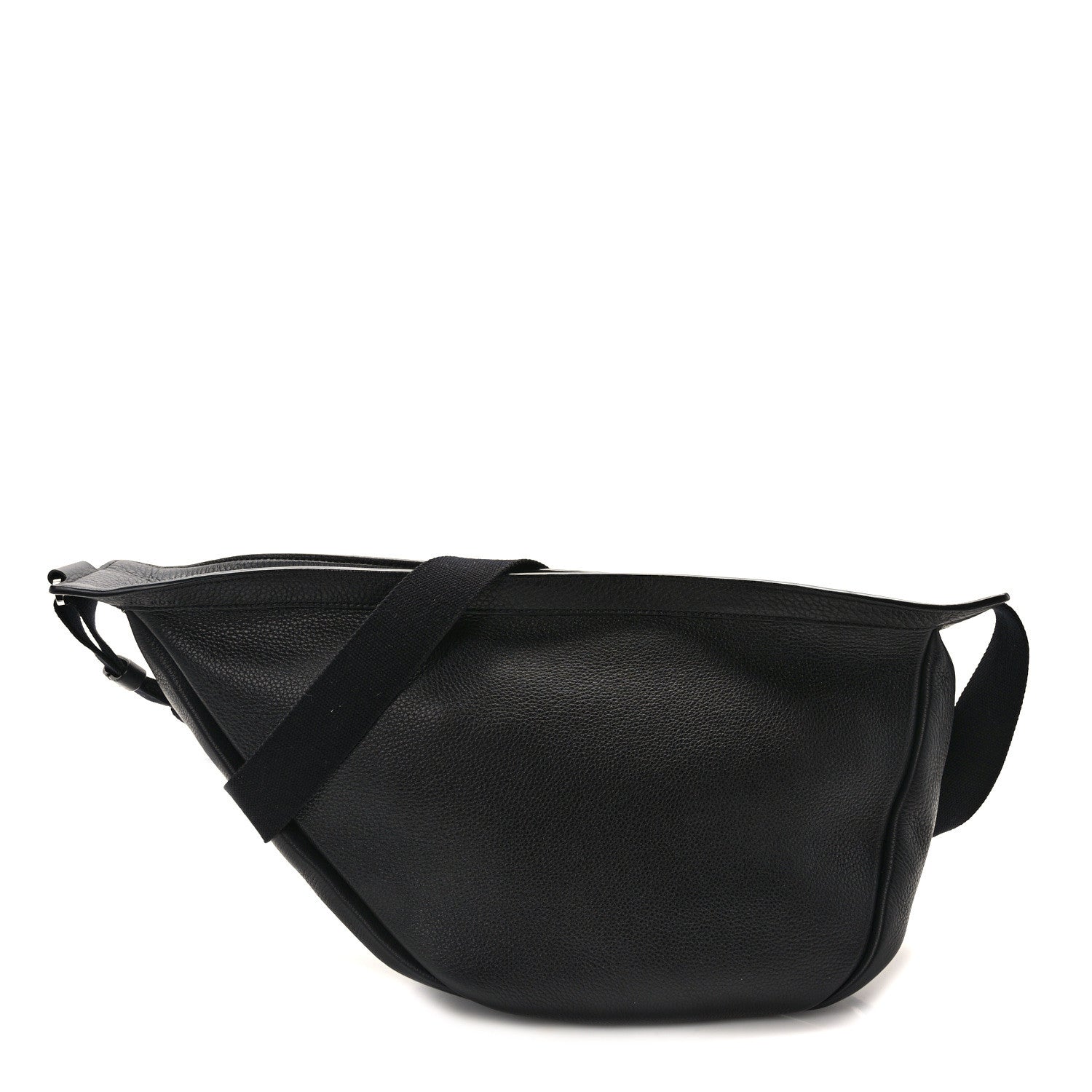 The Row Grained Calfskin Large Slouchy Banana Bag Black