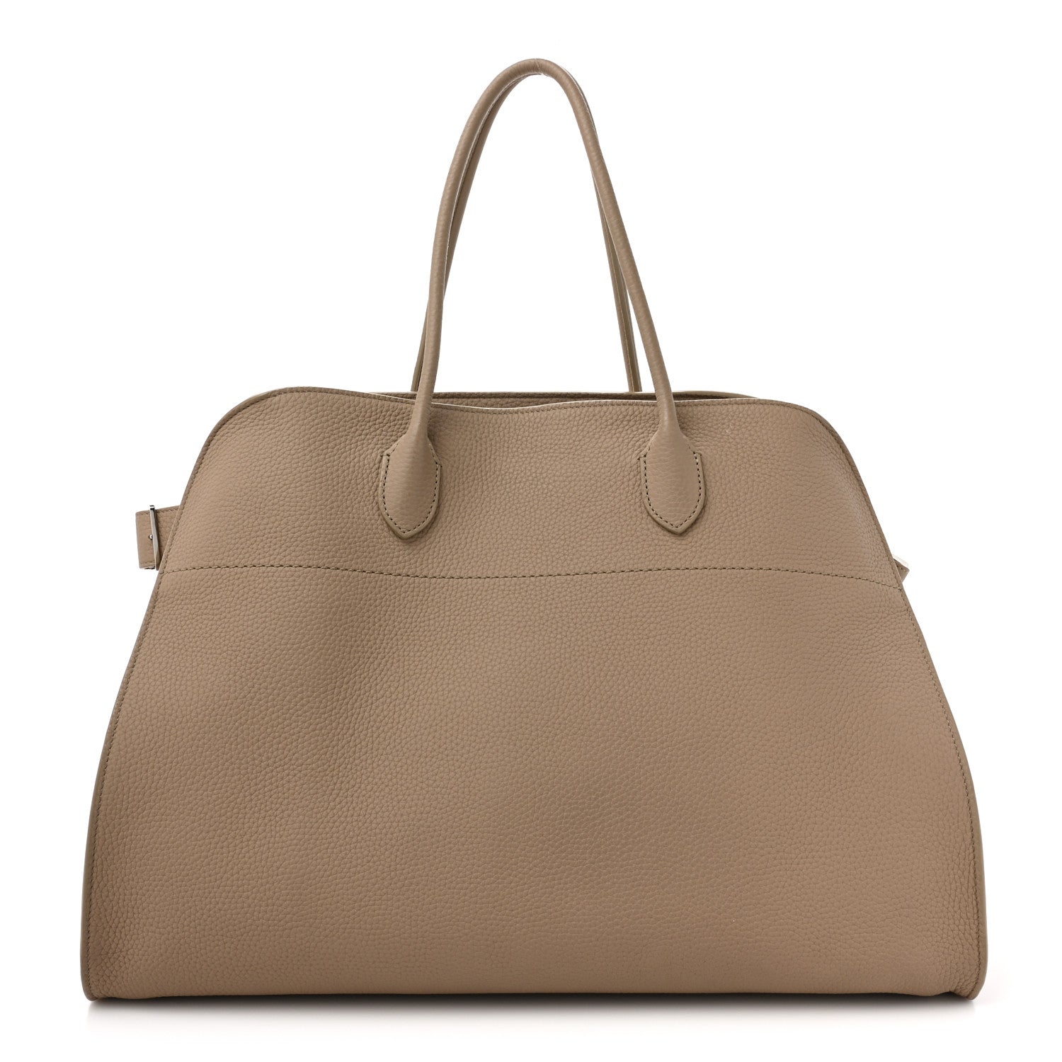The Row Grained Calfskin Soft Margaux 17 in Dak Taupe