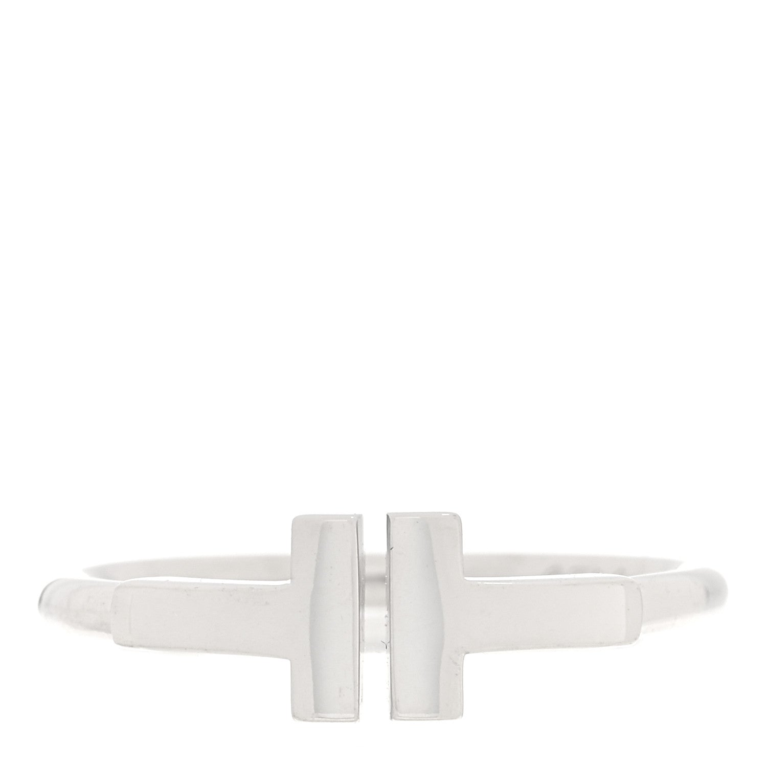 Tiffany 18K White Gold T Wire Ring 50 5.25