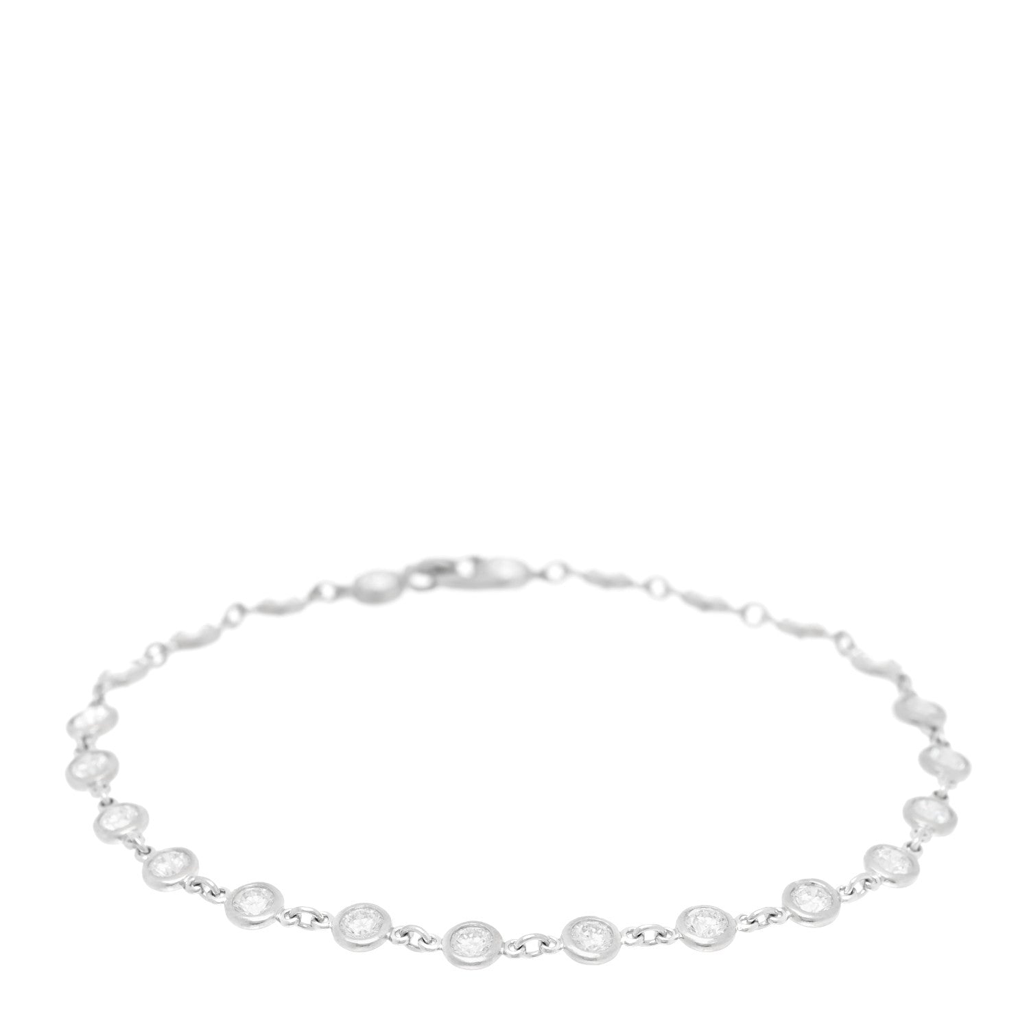 Tiffany Platinum Diamond 2.30ctw Elsa Peretti Diamonds by the Yard Station Bracelet